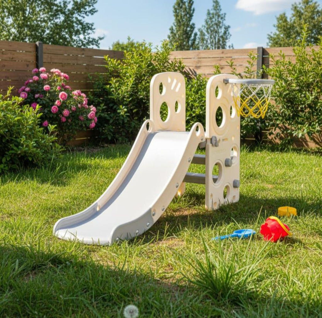 Lil' Skelms 2in1 Toddlers Activity Full Slide With Basketball Hoop