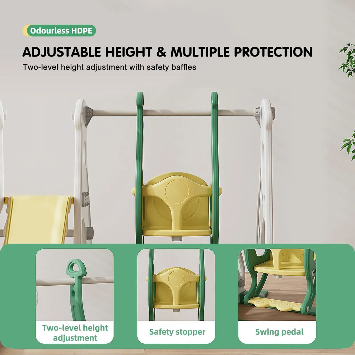Lil' Skelms 3in1 Children's Swing, Slide & Basketball Hoop Play Set