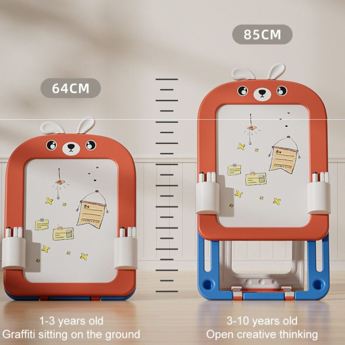 Lil' Skelms Kids Adjustable Rabbit Drawing Board & Chair Set