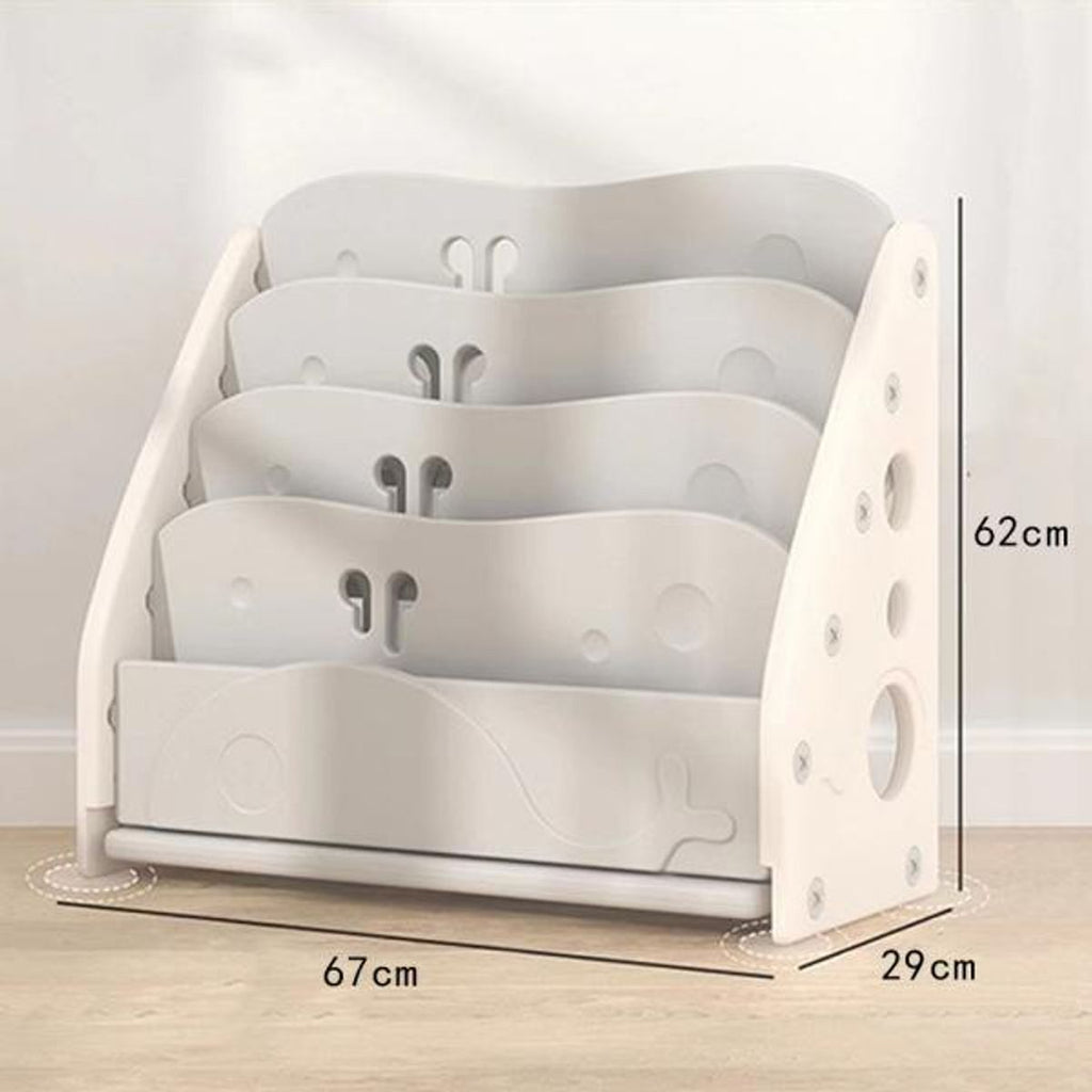Lil' Skelms 4 Tier Montessori Inspired Book Organizer Kids Room Decoration