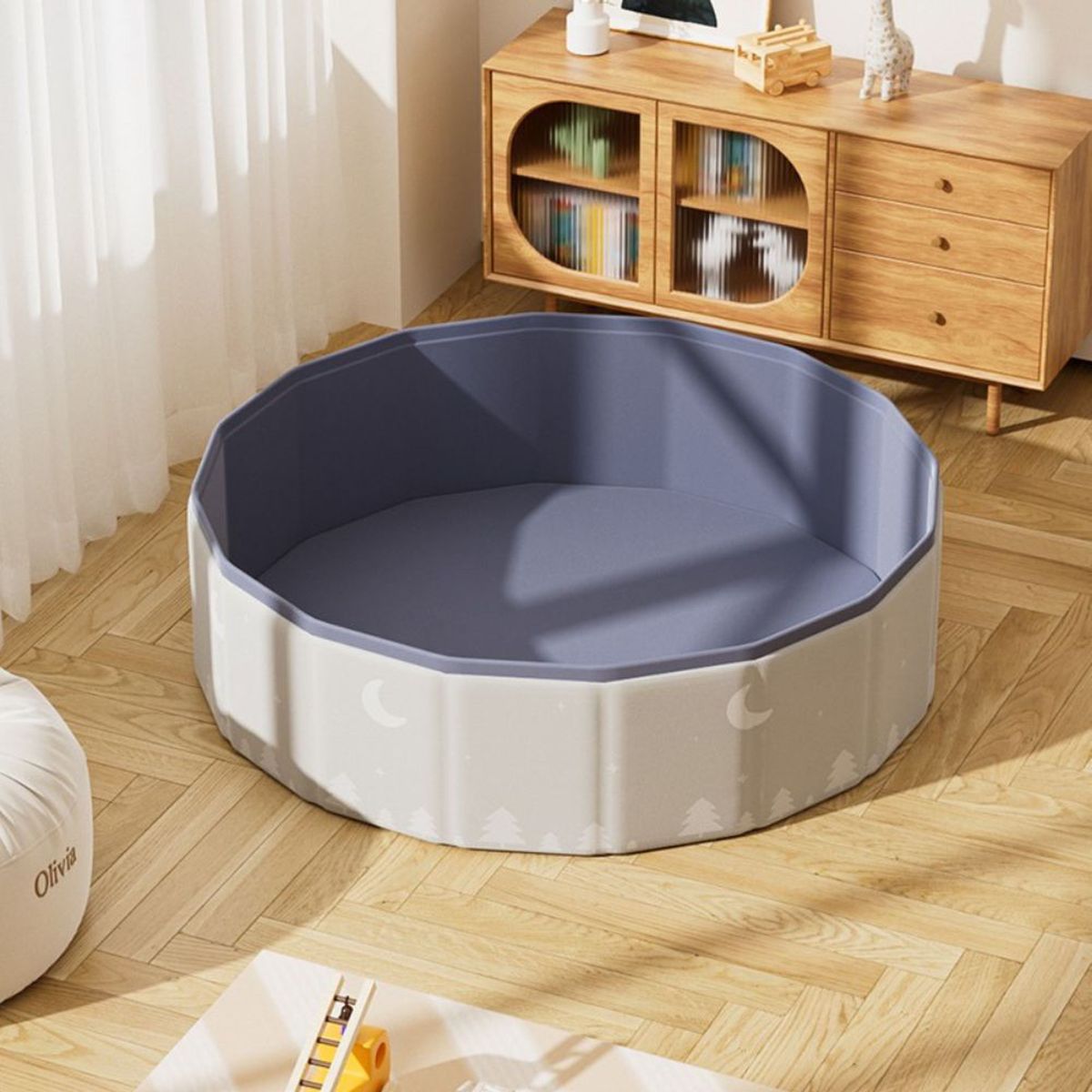 Lil' Skelms 120cm Foldable Ball Pool Play Area For Baby & Toddlers