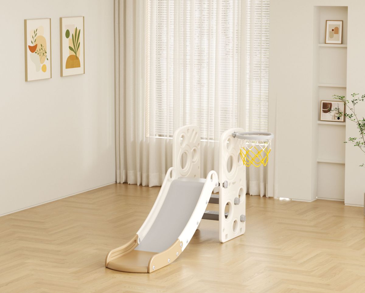 Lil' Skelms 2in1 Toddlers Activity Full Slide With Basketball Hoop