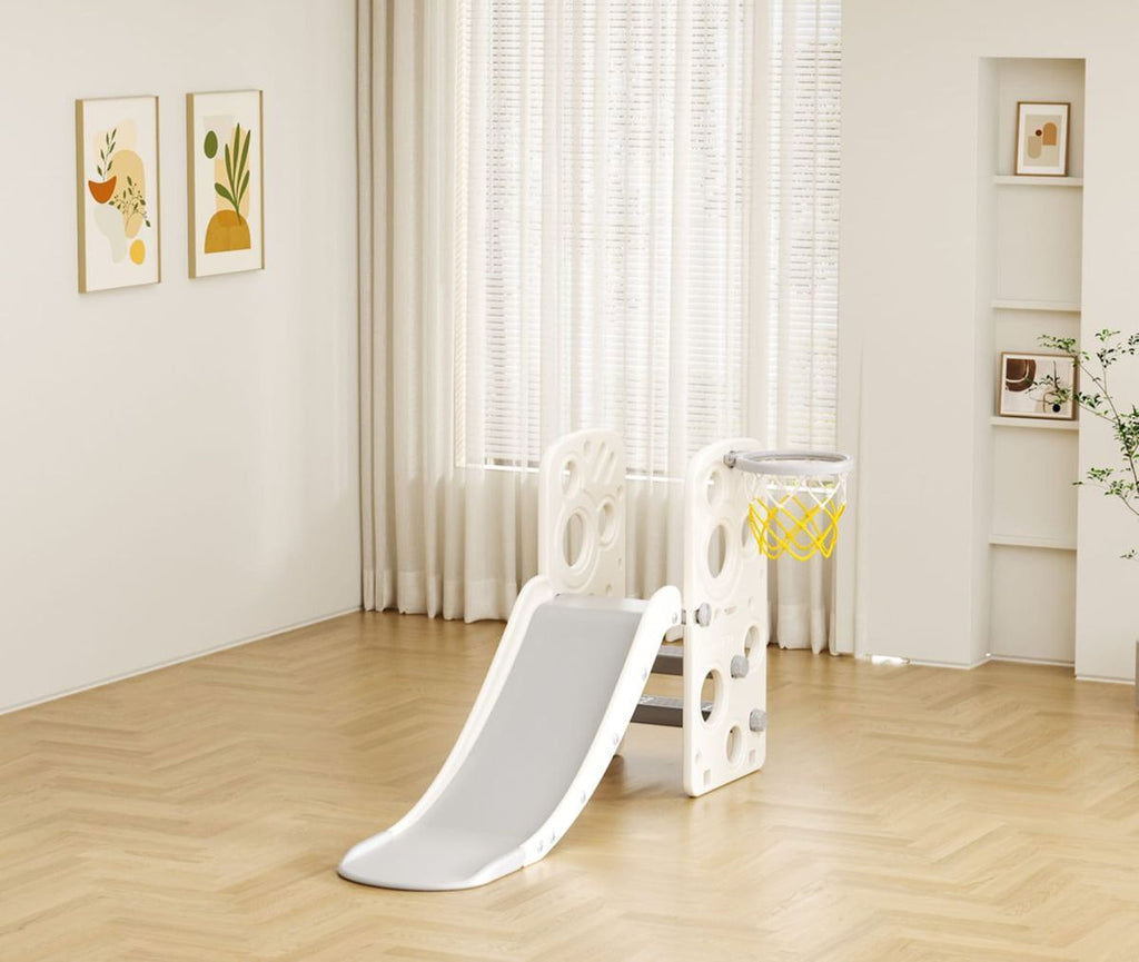 Lil' Skelms Toddlers 2-in-1 Freestanding Slide & Basketball Hoop