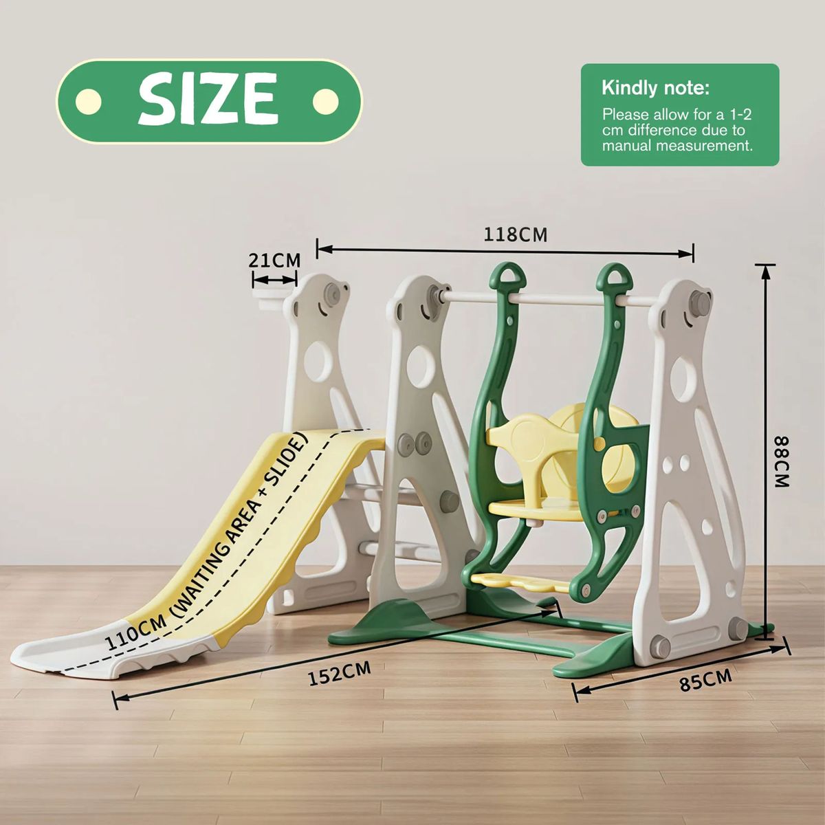 Lil' Skelms 3in1 Children's Swing, Slide & Basketball Hoop Play Set