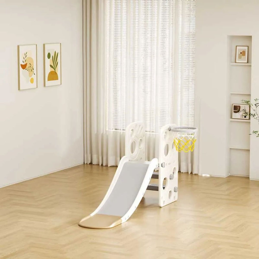 Lil' Skelms Toddlers 2-in-1 Freestanding Slide & Basketball Hoop
