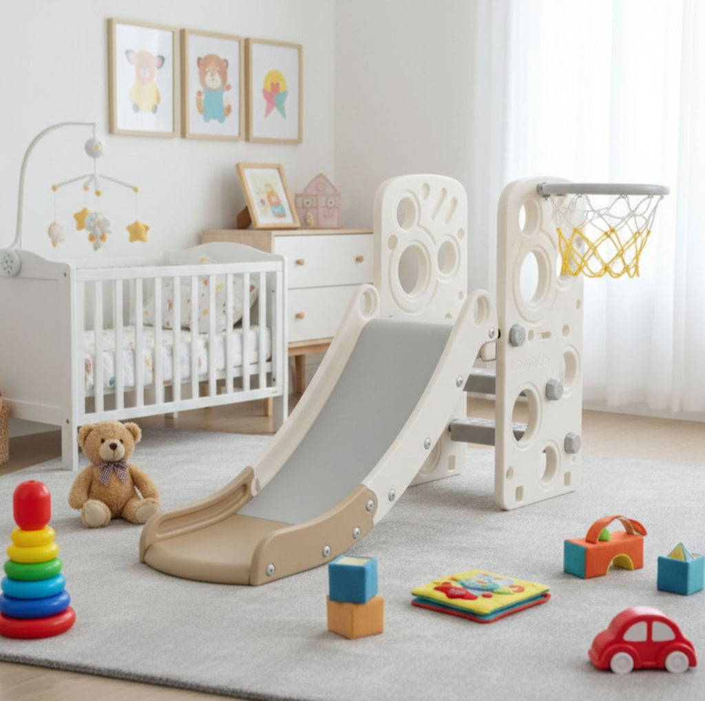 Lil' Skelms 2in1 Toddlers Activity Full Slide With Basketball Hoop