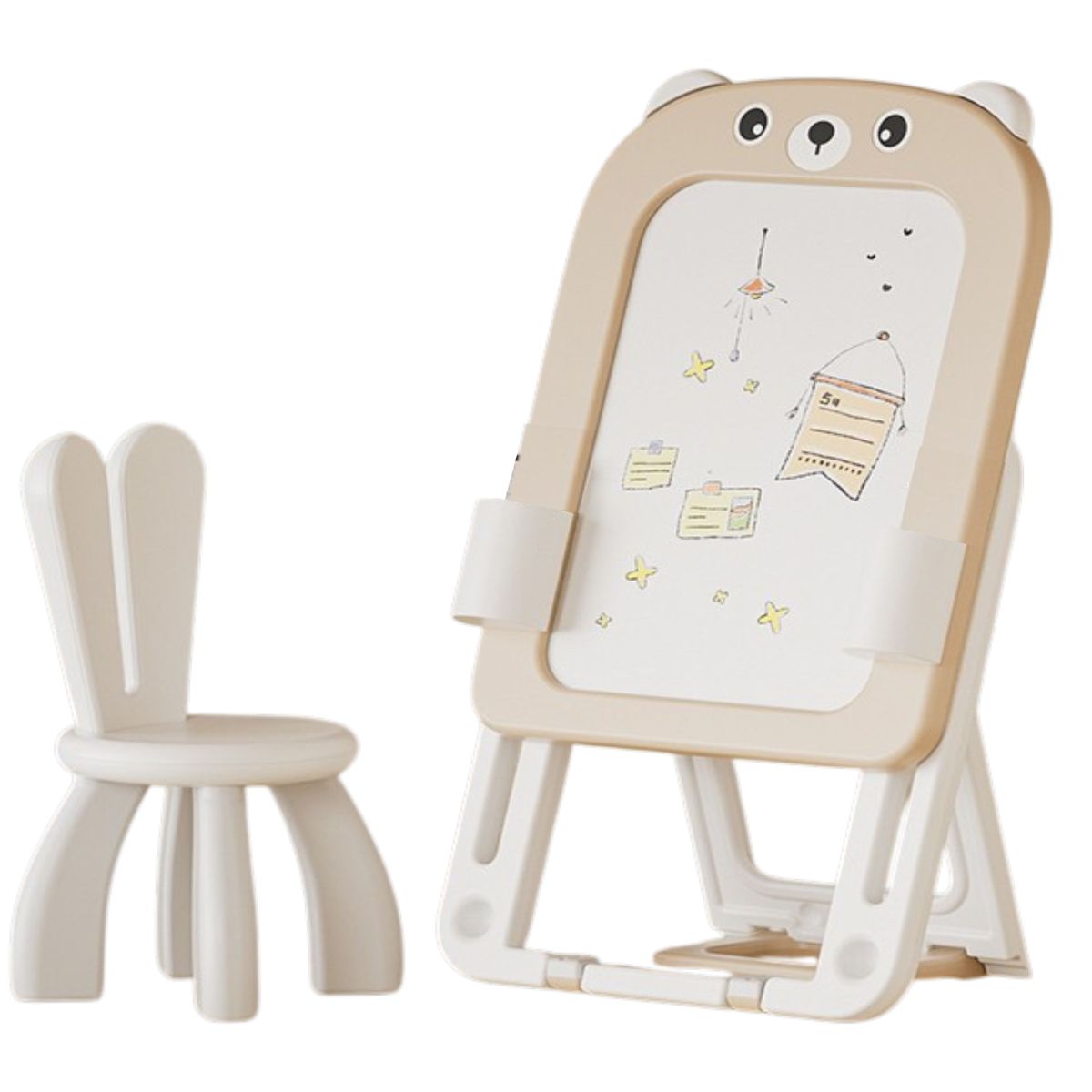 Lil' Skelms Kids Adjustable Rabbit Drawing Board & Chair Set