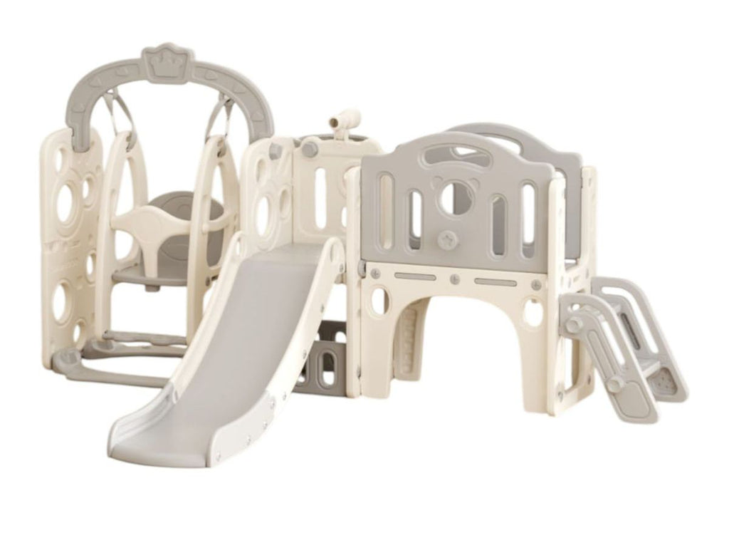 Lil' Skelms 9in1 Toddlers Fully Elevated Slide, Swing, Hoop Playset